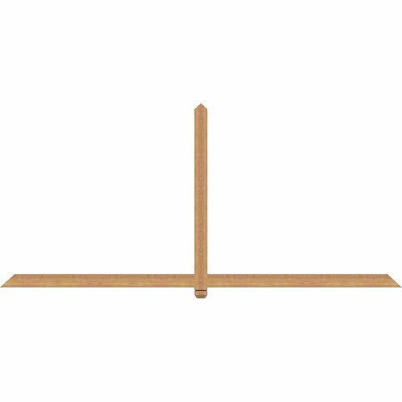 Ekena Millwork Eugene Smooth Timber Gable Bracket, Western Red Cedar, 108"W x 49"H x 1 1/2"D x 3 1/2"F, 11/12 Pitch GBW108X49X0204EUG00SWR
